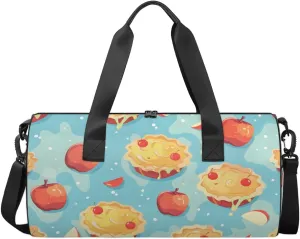 Travel Duffel Bag Apples Pie Sports Gym Bag for Womens Mens, Waterproof Weekend Overnight Bag Lightweight Carry on Bag for Airplanes Yoga Dance Beach Swim Hospital Holdalls,A-1805