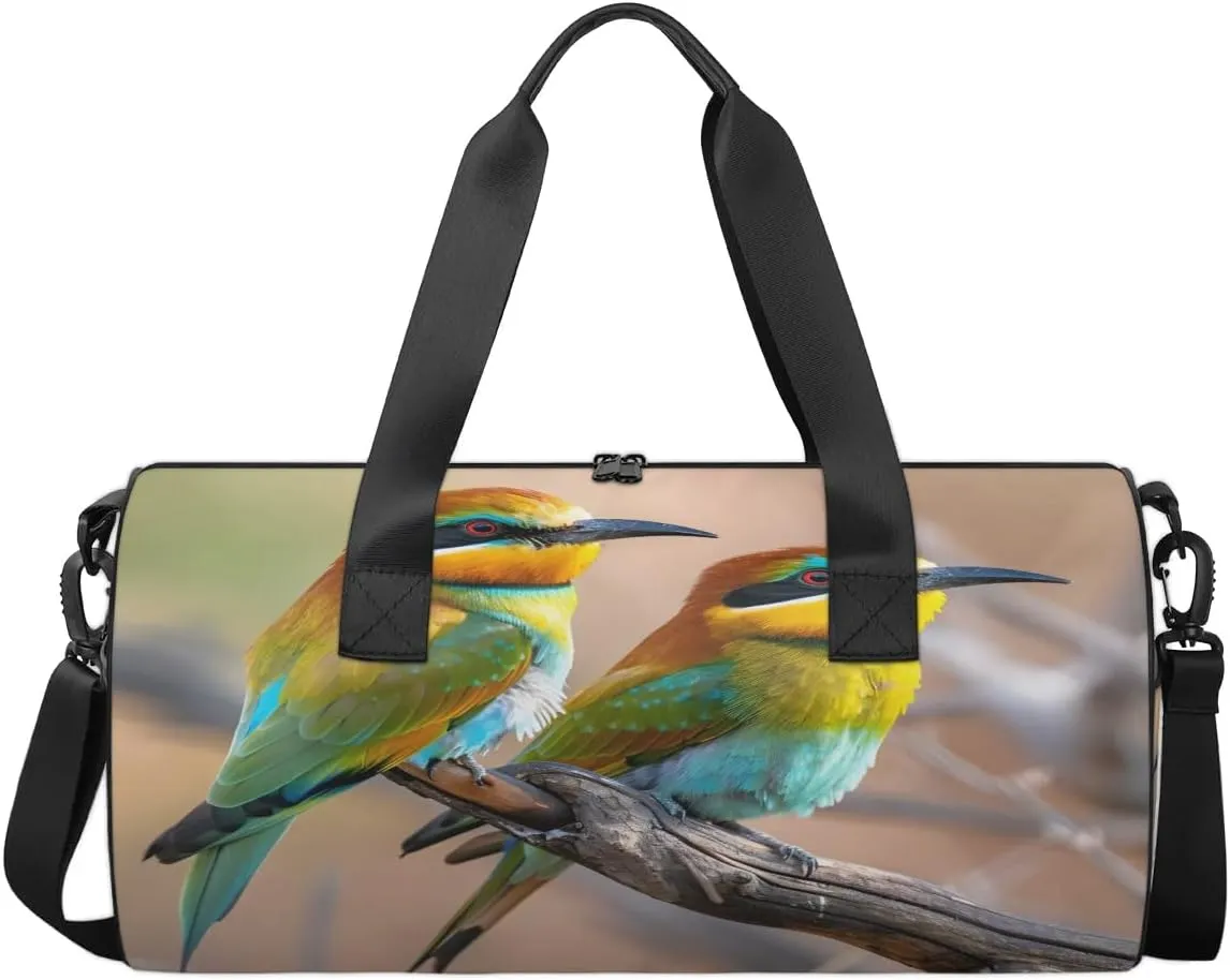 Travel Duffel Bag Cut Hummingbird Sports Gym Bag for Womens Mens, Waterproof Weekend Overnight Bag Lightweight Carry on Bag for Airplanes Yoga Dance Beach Swim Hospital Holdalls,A-1092