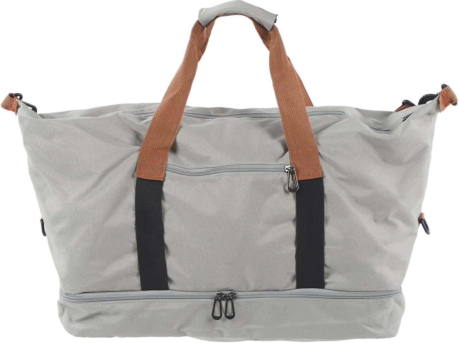 Travel Duffel Bag Dry Wet Separated Sports Gym Bag Shoulder Weekender Overnight Bag Large Capacity for Men Women Oxford Cloth Lightweight Multi Purpose Design for Travel Gym (Grey)