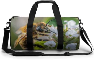 Travel Duffel Bag for Men And Women,A Curious Bee Waterproof Sports Fitness Bag Portable Travel Duffel Bag