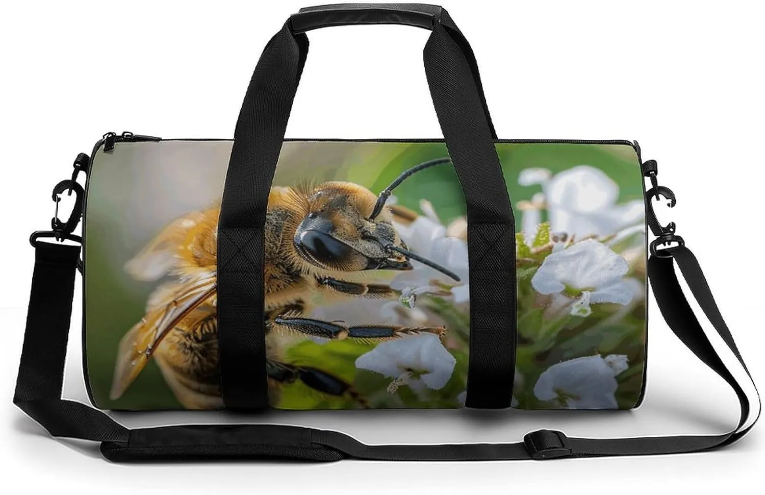 Travel Duffel Bag for Men And Women,A Curious Bee Waterproof Sports Fitness Bag Portable Travel Duffel Bag