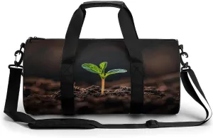 Travel Duffel Bag for Men And Women,A Seedling Sprouts Waterproof Sports Fitness Bag Portable Travel Duffel Bag