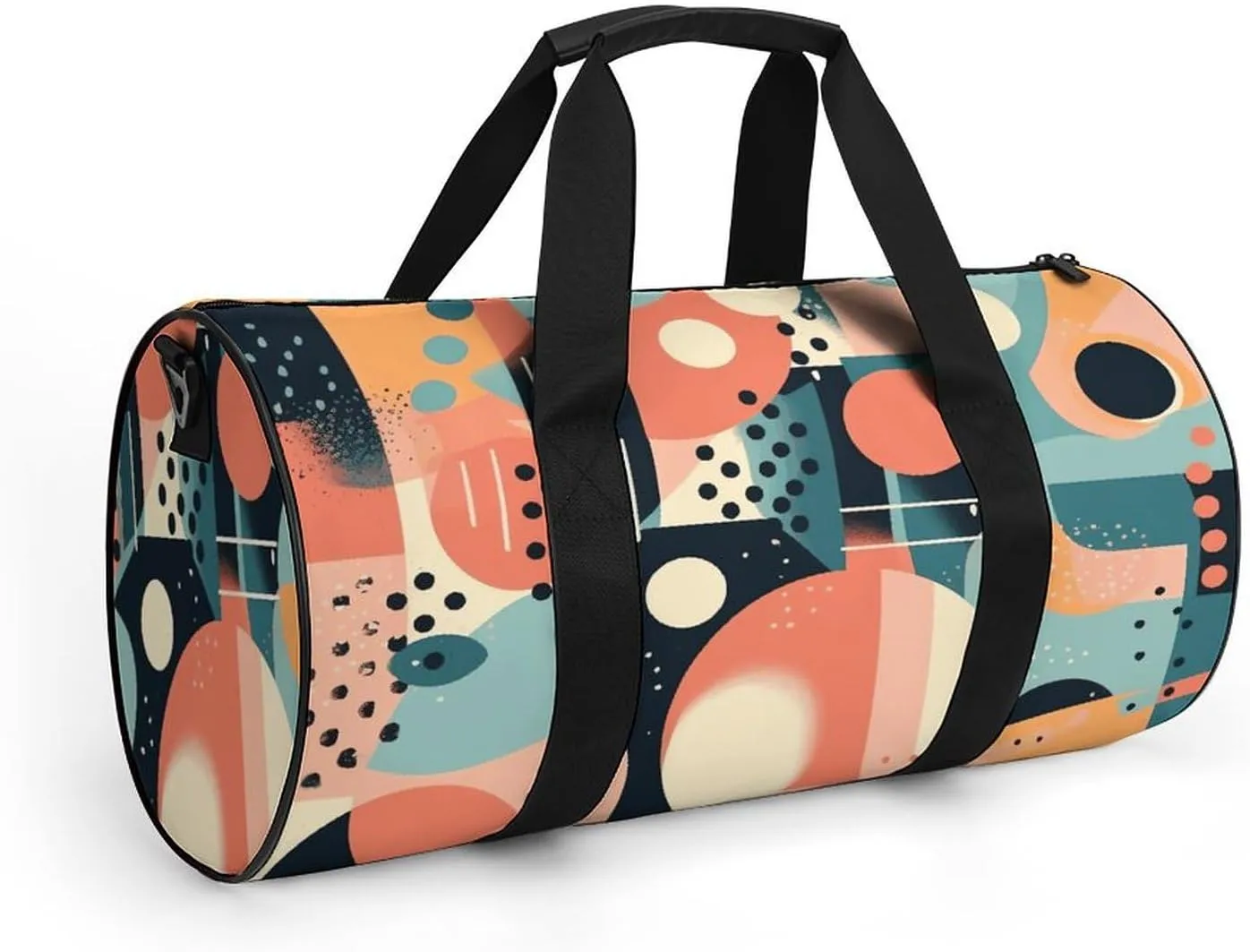 Travel Duffel Bag for Men And Women,Abstract Shape Style Waterproof Sports Fitness Bag Portable Travel Duffel Bag