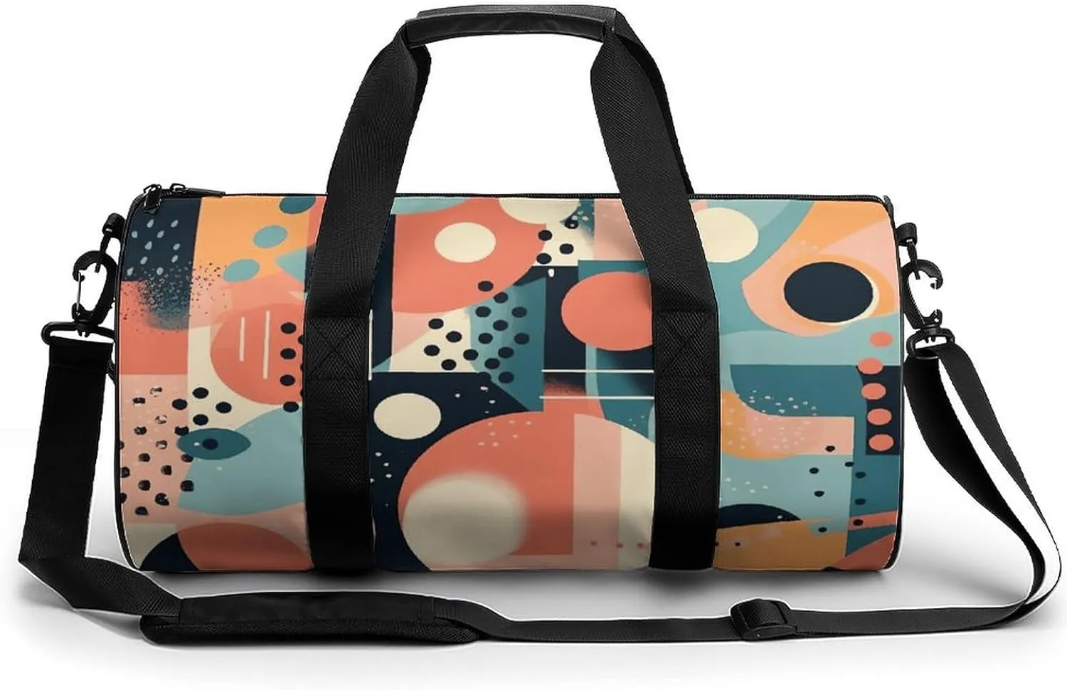 Travel Duffel Bag for Men And Women,Abstract Shape Style Waterproof Sports Fitness Bag Portable Travel Duffel Bag
