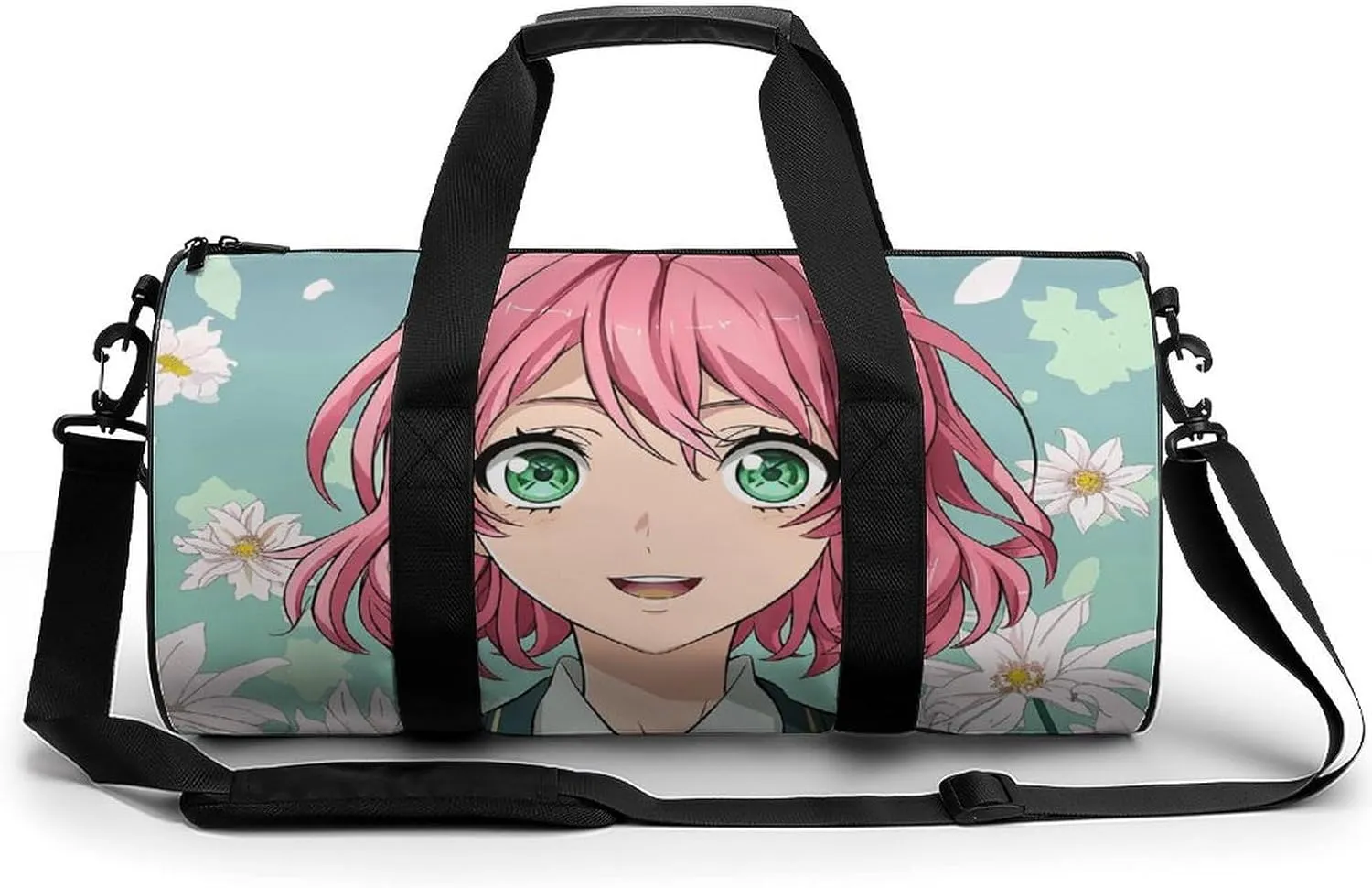 Travel Duffel Bag for Men And Women,Anime Girl Image Waterproof Sports Fitness Bag Portable Travel Duffel Bag