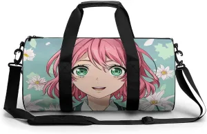 Travel Duffel Bag for Men And Women,Anime Girl Image Waterproof Sports Fitness Bag Portable Travel Duffel Bag