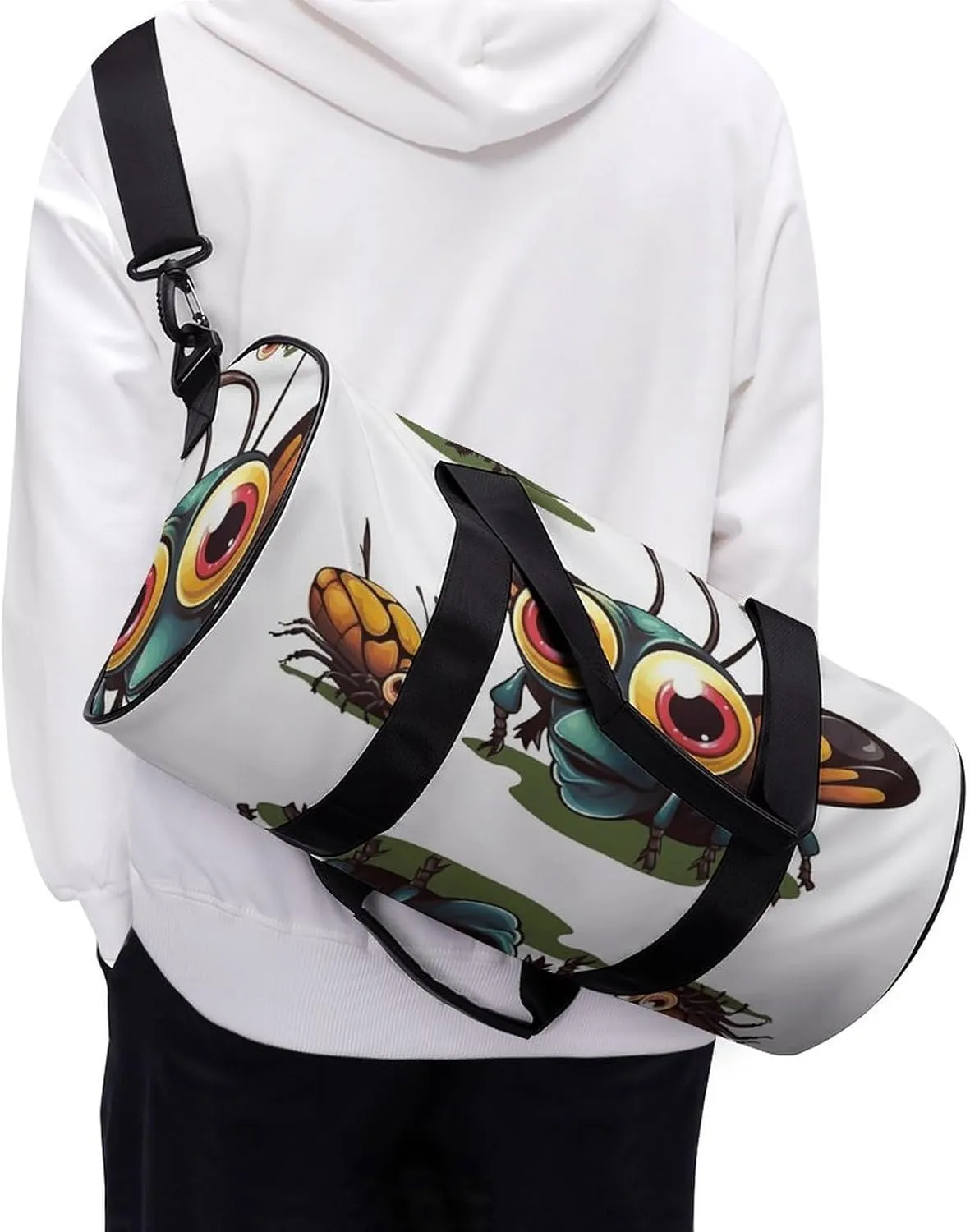 Travel Duffel Bag for Men And Women,Cartoon Insect Waterproof Sports Fitness Bag Portable Travel Duffel Bag