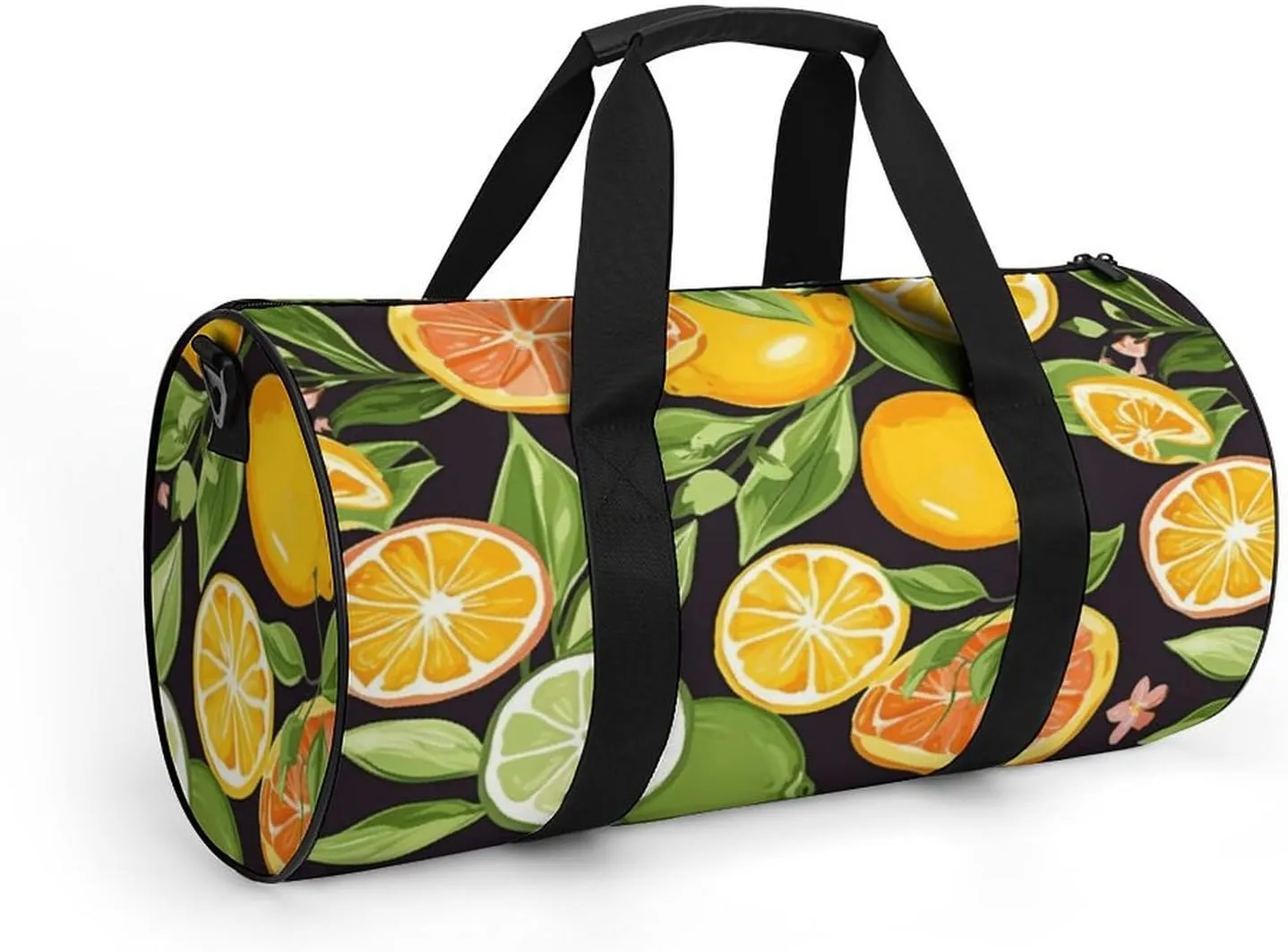 Travel Duffel Bag for Men And Women,Citrus Fruit Pattern Waterproof Sports Fitness Bag Portable Travel Duffel Bag, 17.7in/9in/9in