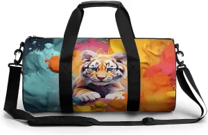 Travel Duffel Bag for Men And Women,Color Animation Waterproof Sports Fitness Bag Portable Travel Duffel Bag