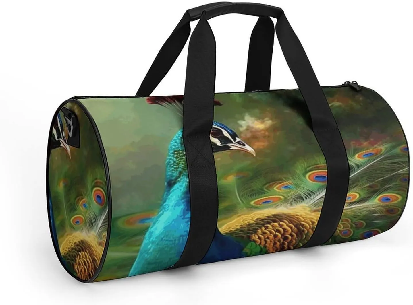 Travel Duffel Bag for Men And Women,Colorful Peacock Waterproof Sports Fitness Bag Portable Travel Duffel Bag
