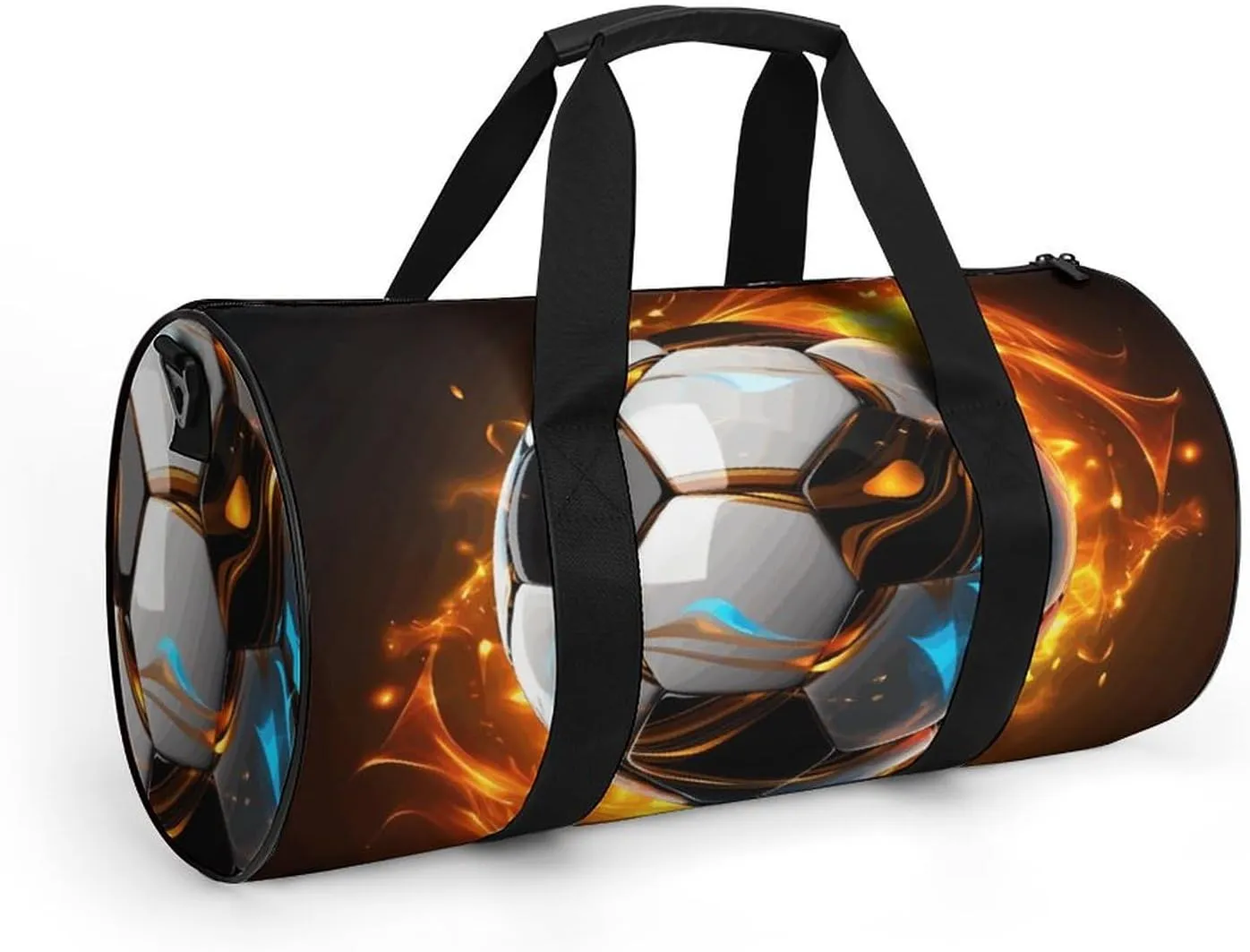 Travel Duffel Bag for Men And Women,Cool Soccer Ball Waterproof Sports Fitness Bag Portable Travel Duffel Bag