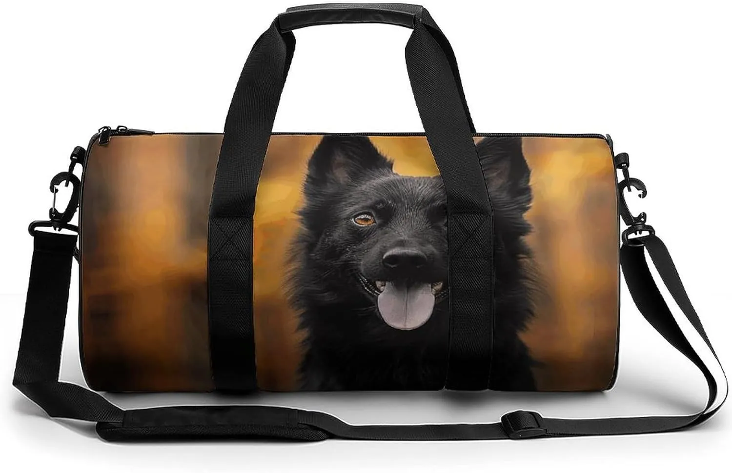 Travel Duffel Bag for Men And Women,Dog Sticking Out Tongue Waterproof Sports Fitness Bag Portable Travel Duffel Bag
