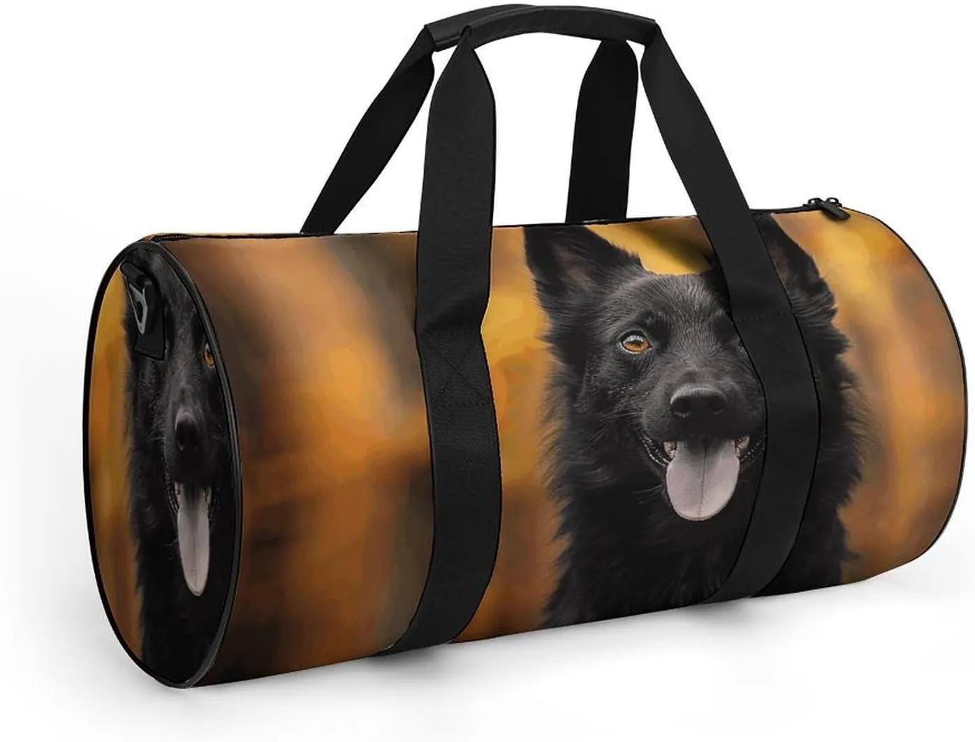 Travel Duffel Bag for Men And Women,Dog Sticking Out Tongue Waterproof Sports Fitness Bag Portable Travel Duffel Bag