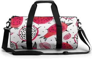 Travel Duffel Bag for Men And Women,Dragon Fruit Pattern Waterproof Sports Fitness Bag Portable Travel Duffel Bag