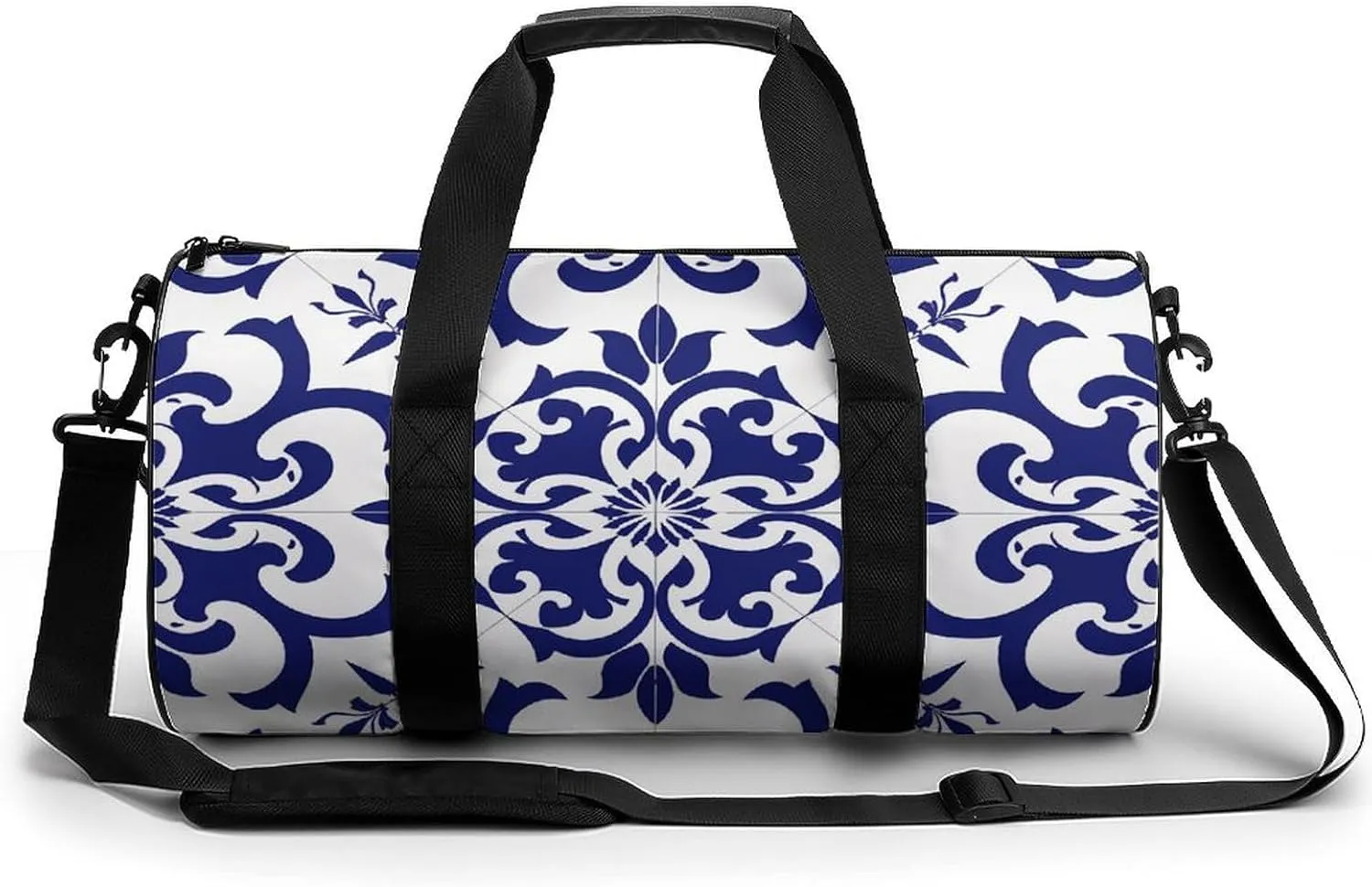 Travel Duffel Bag for Men And Women,Floral Decorative Style Waterproof Sports Fitness Bag Portable Travel Duffel Bag