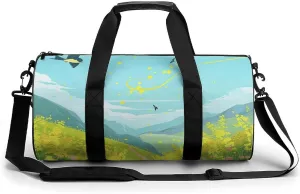 Travel Duffel Bag for Men And Women,Flowers And Swallows Waterproof Sports Fitness Bag Portable Travel Duffel Bag