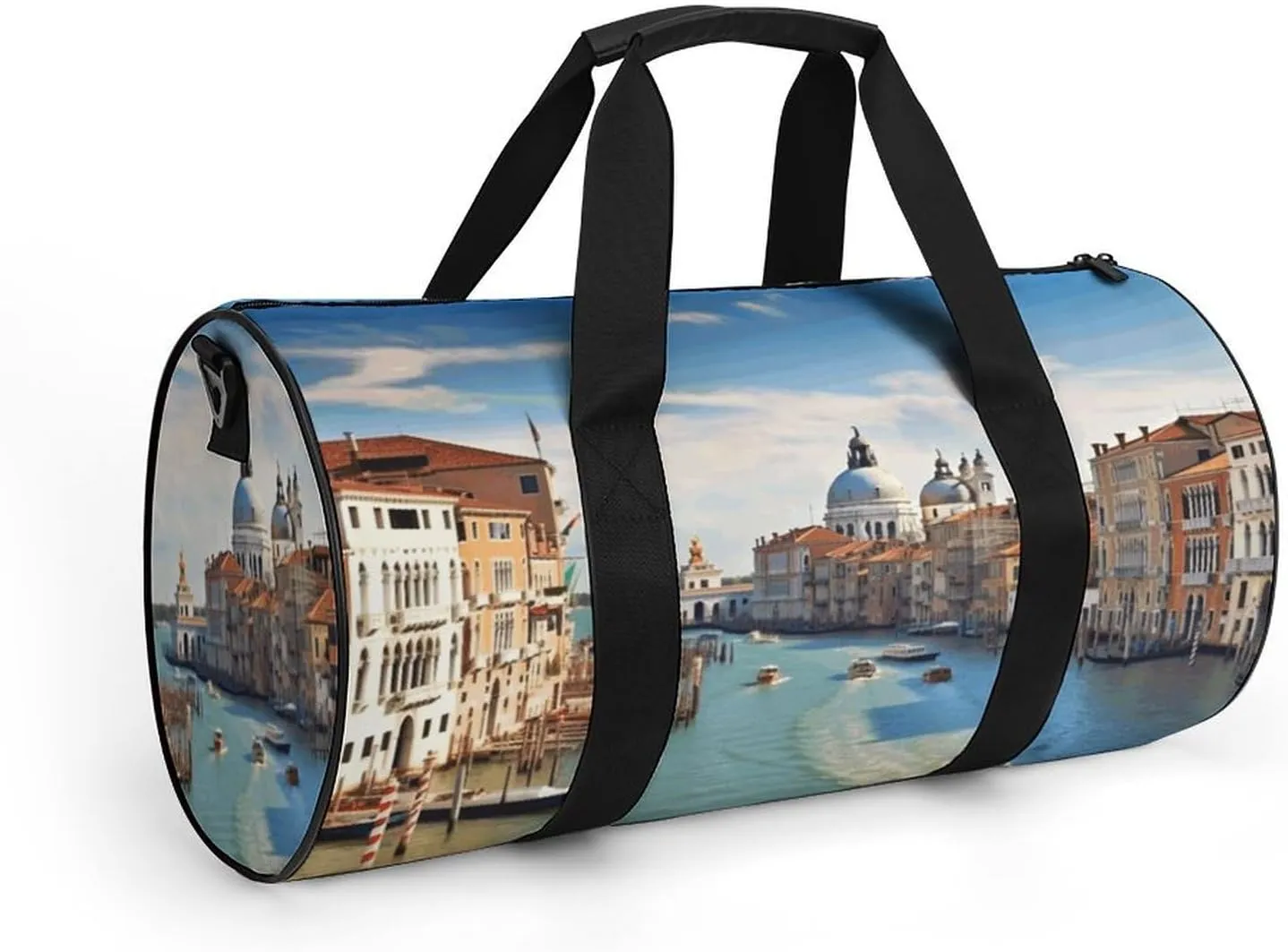 Travel Duffel Bag for Men And Women,Grand Canal in Italy Waterproof Sports Fitness Bag Portable Travel Duffel Bag