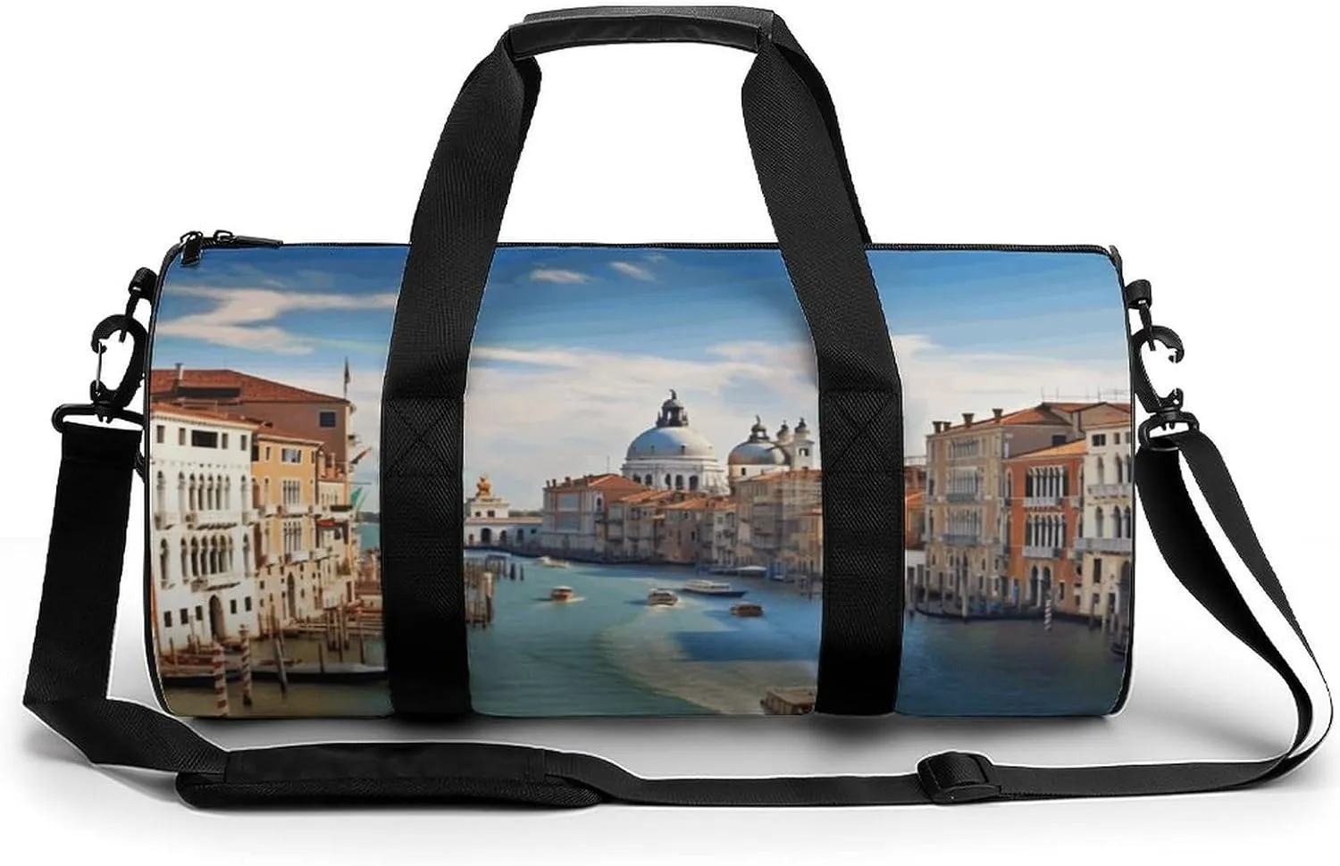 Travel Duffel Bag for Men And Women,Grand Canal in Italy Waterproof Sports Fitness Bag Portable Travel Duffel Bag