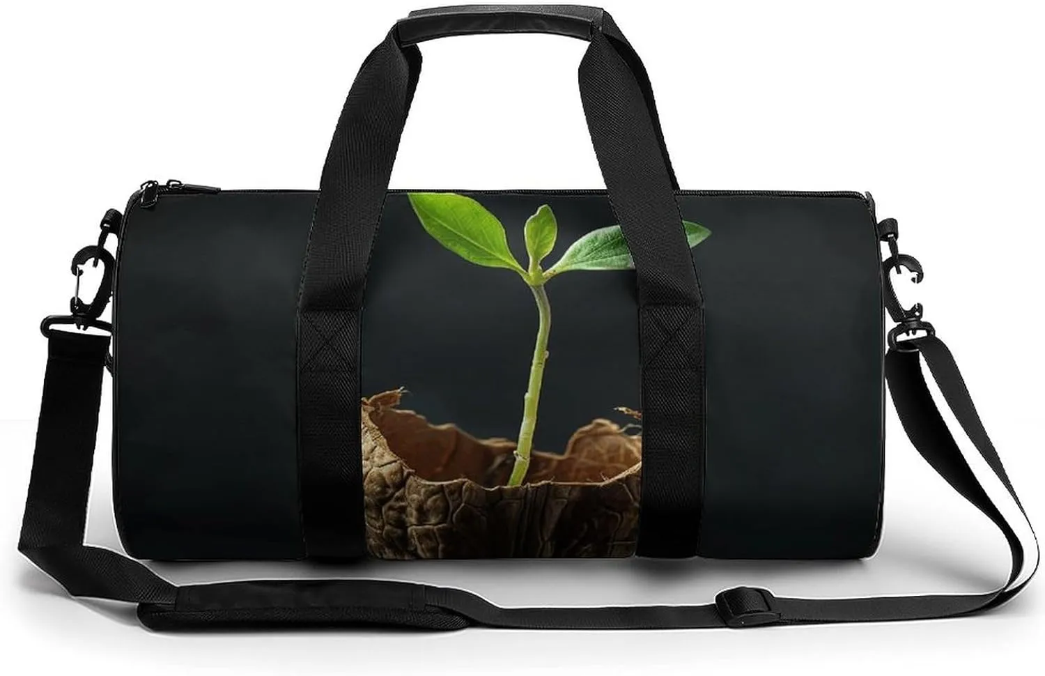 Travel Duffel Bag for Men And Women,Green Shoots Growing Waterproof Sports Fitness Bag Portable Travel Duffel Bag