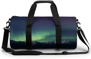 Travel Duffel Bag for Men And Women,Northern Aurora Night Waterproof Sports Fitness Bag Portable Travel Duffel Bag