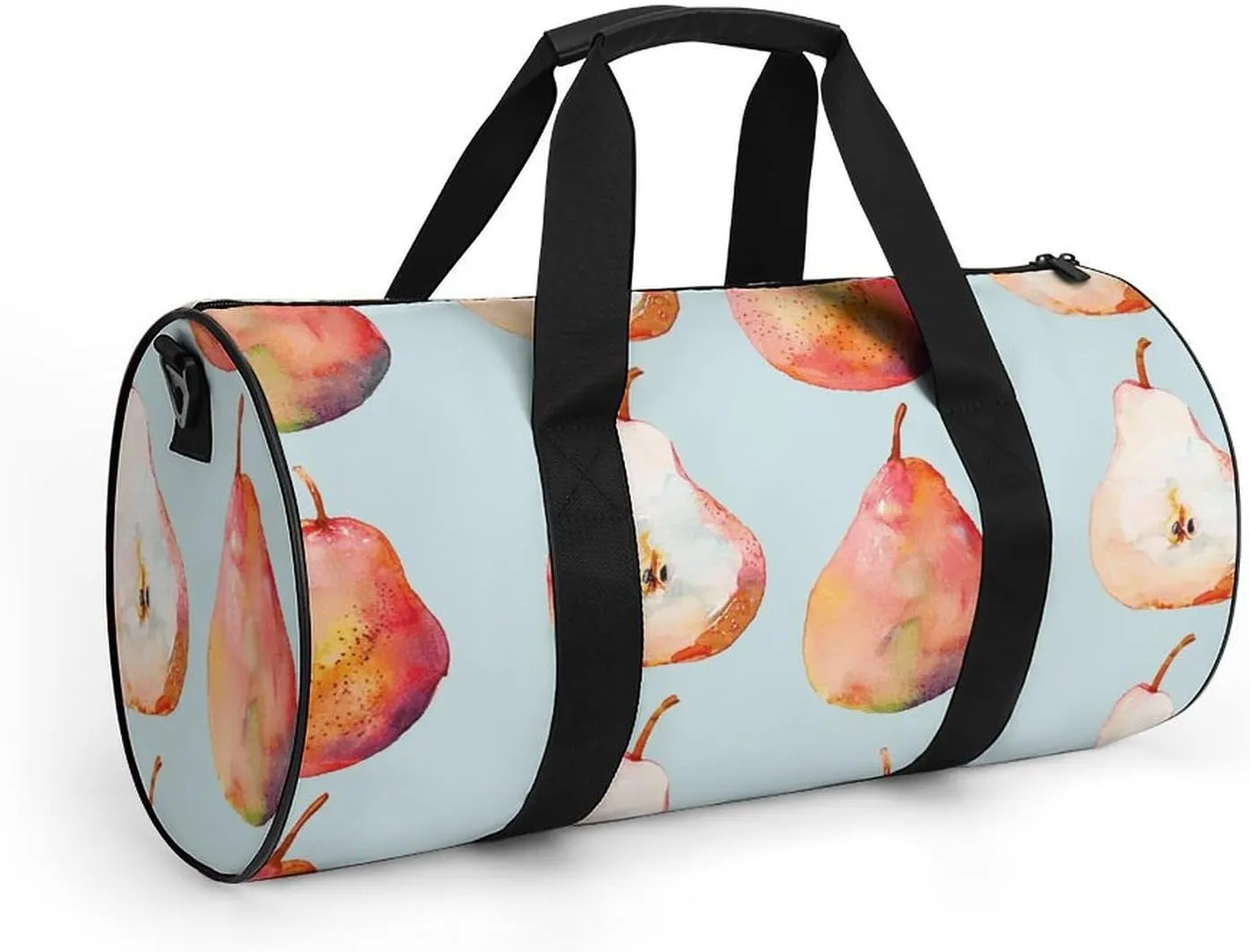 Travel Duffel Bag for Men And Women,Orange Pear Pattern Waterproof Sports Fitness Bag Portable Travel Duffel Bag