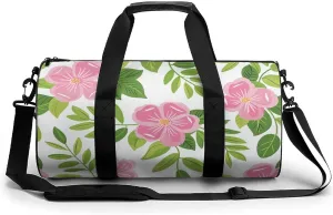 Travel Duffel Bag for Men And Women,Simple Line Flower Waterproof Sports Fitness Bag Portable Travel Duffel Bag