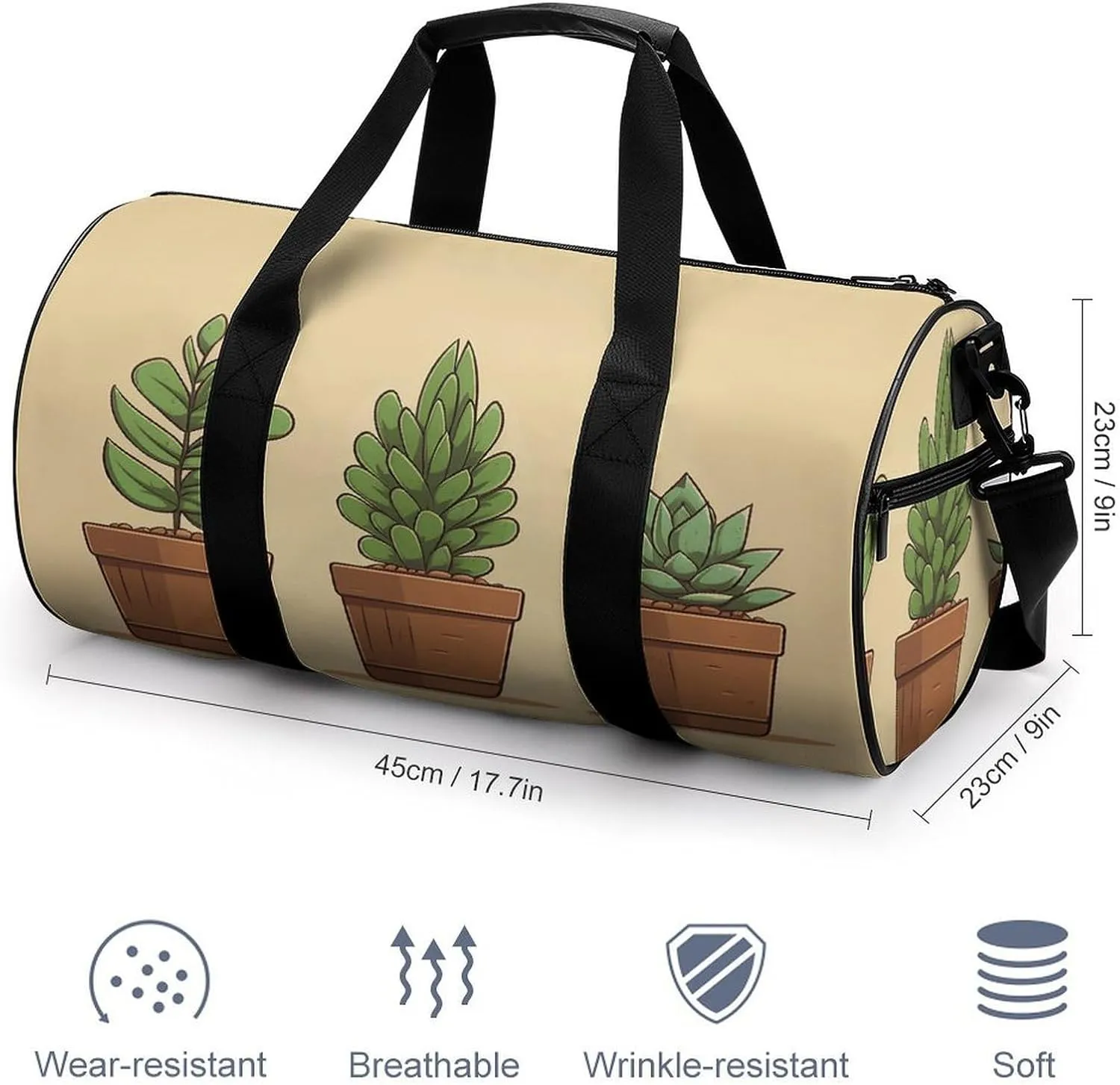 Travel Duffel Bag for Men And Women,Three Pots of Meat Waterproof Sports Fitness Bag Portable Travel Duffel Bag