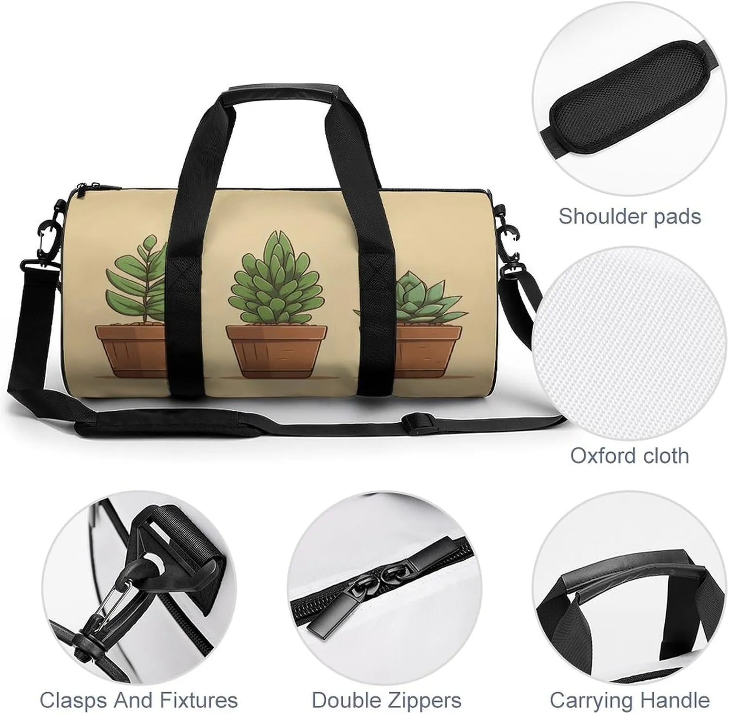 Travel Duffel Bag for Men And Women,Three Pots of Meat Waterproof Sports Fitness Bag Portable Travel Duffel Bag