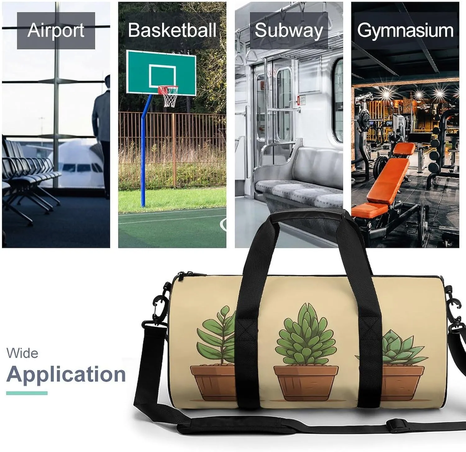 Travel Duffel Bag for Men And Women,Three Pots of Meat Waterproof Sports Fitness Bag Portable Travel Duffel Bag
