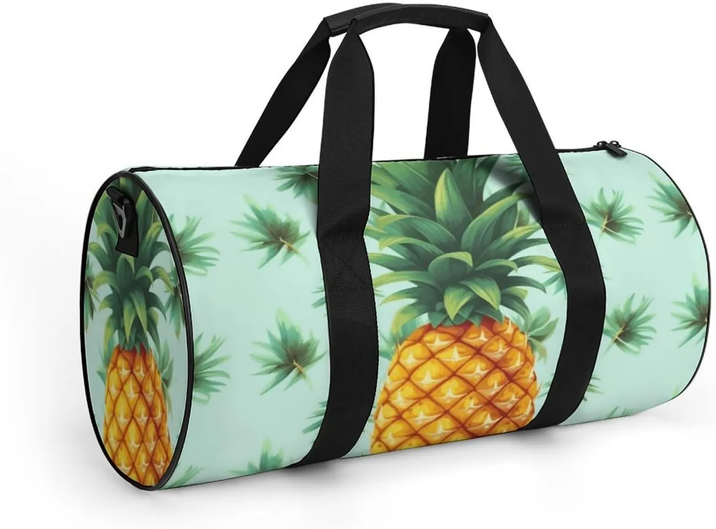 Travel Duffel Bag for Men And Women,Tropical Fruit Pineapple Waterproof Sports Fitness Bag Portable Travel Duffel Bag