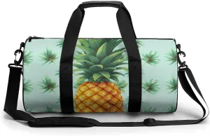 Travel Duffel Bag for Men And Women,Tropical Fruit Pineapple Waterproof Sports Fitness Bag Portable Travel Duffel Bag