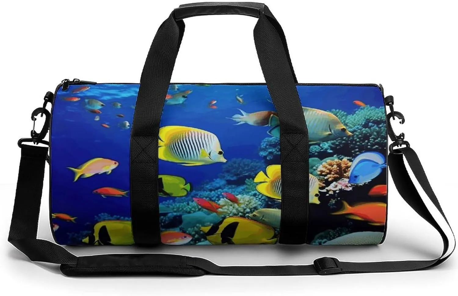 Travel Duffel Bag for Men And Women,Tropical Ocean Sea Fish Waterproof Sports Fitness Bag Portable Travel Duffel Bag