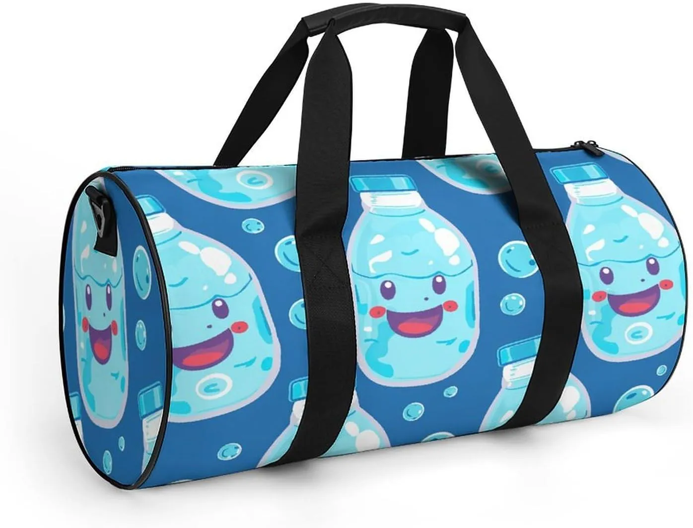 Travel Duffel Bag for Men And Women,Water Bottle Pattern Waterproof Sports Fitness Bag Portable Travel Duffel Bag