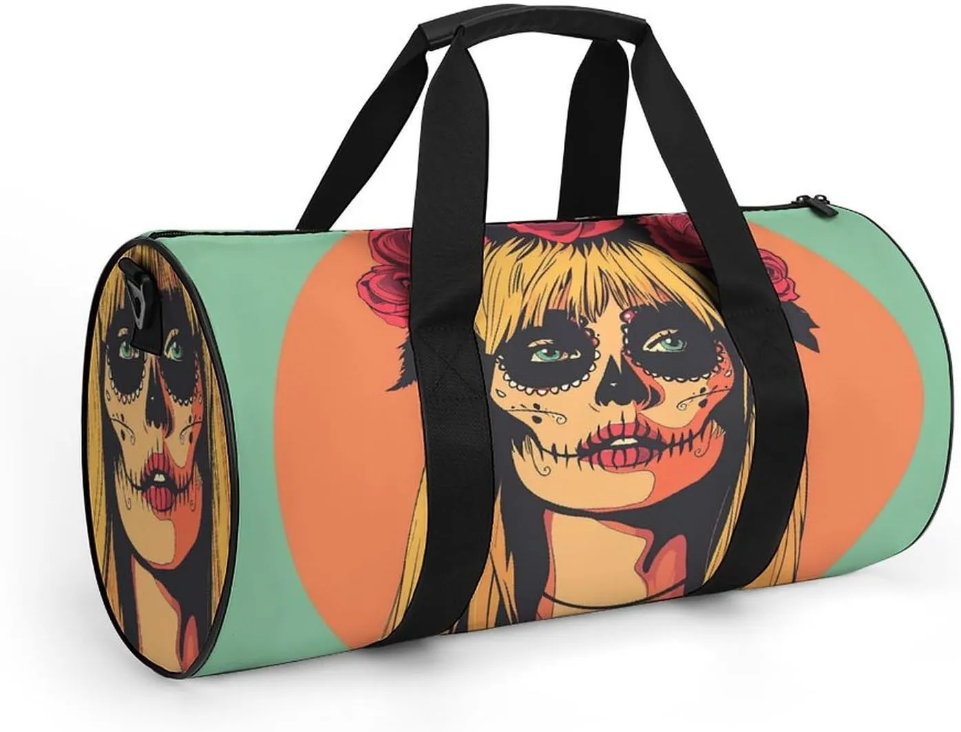 Travel Duffel Bag for Men And Women,Wearing Dark Eye Makeup Waterproof Sports Fitness Bag Portable Travel Duffel Bag