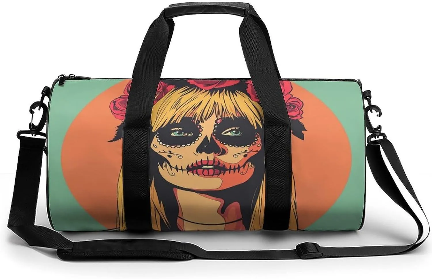 Travel Duffel Bag for Men And Women,Wearing Dark Eye Makeup Waterproof Sports Fitness Bag Portable Travel Duffel Bag