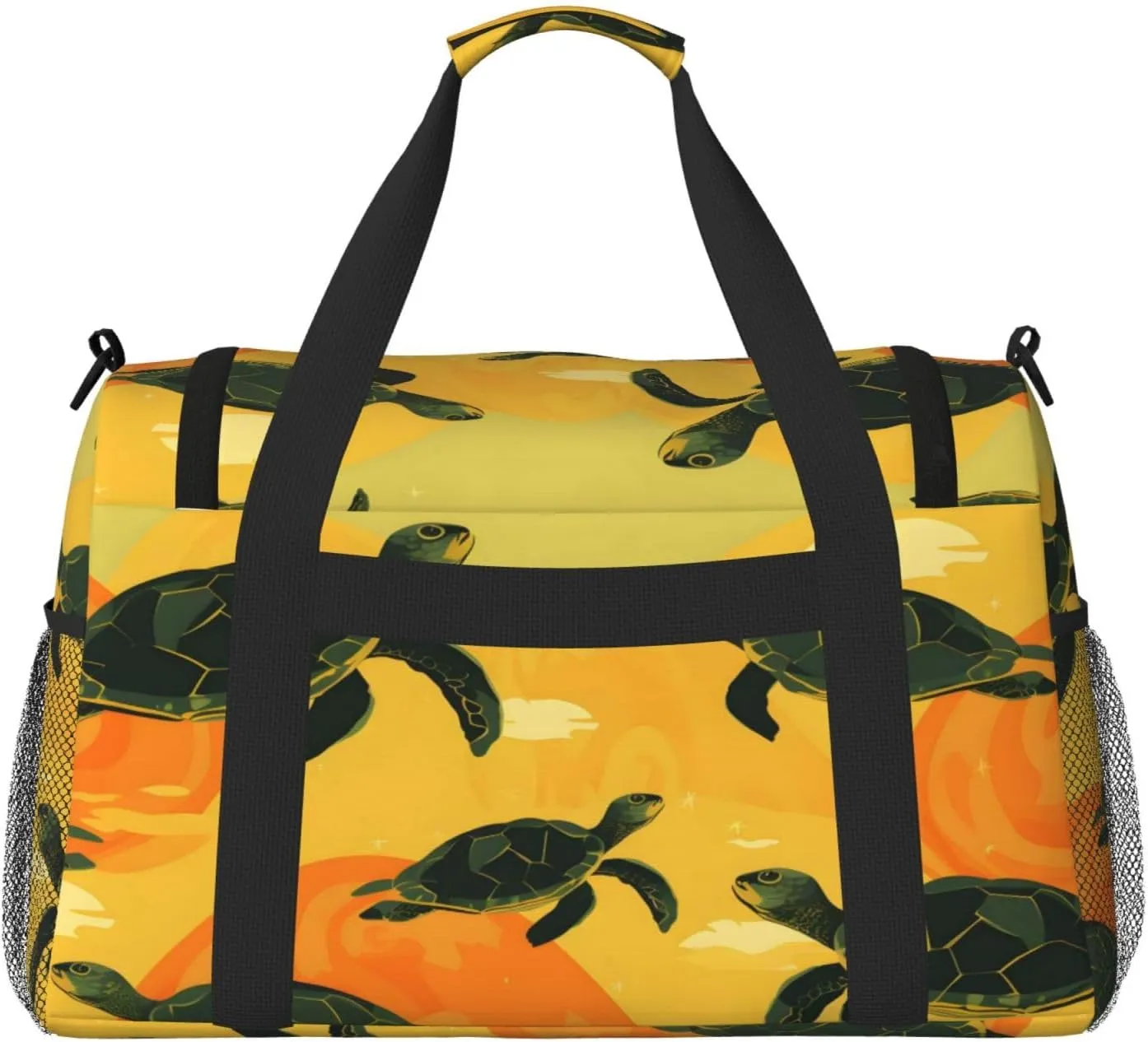 Travel Duffel Bag For Men Women, Sea Turtle Pattern Carry On Sport Gym Bag With Shoulder Strap Lightweight Waterproof Weekender Bag Overnight Bag