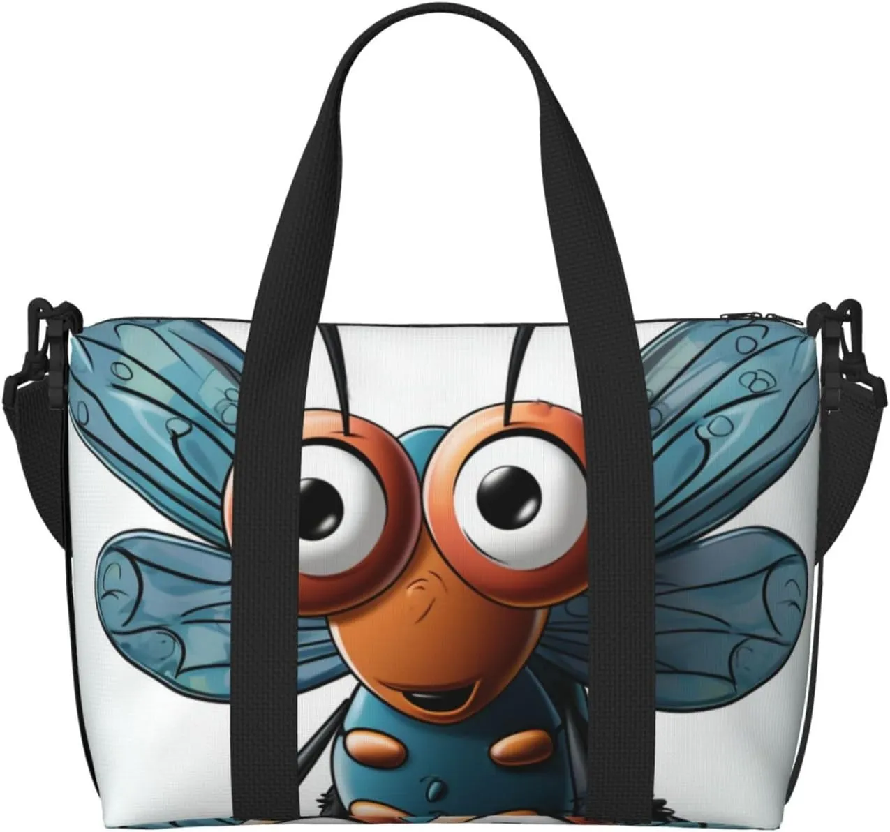 Travel Duffel Bag for Women Men Weekender Bags Sports Gym Bag Insect Wings Eyes Travel Bag Carry on Overnight Bag Waterproof Luggage Bag with Shoulder Strap