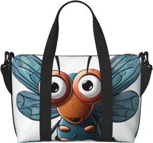 Travel Duffel Bag for Women Men Weekender Bags Sports Gym Bag Insect Wings Eyes Travel Bag Carry on Overnight Bag Waterproof Luggage Bag with Shoulder Strap