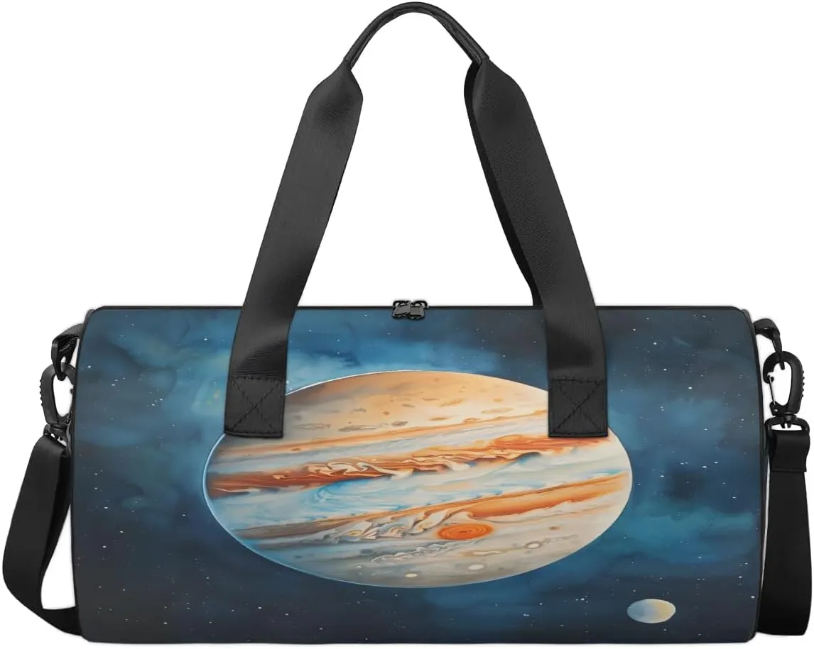 Travel Duffel Bag Jupiter Sports Gym Bag for Womens Mens, Waterproof Weekend Overnight Bag Lightweight Carry on Bag for Airplanes Yoga Dance Beach Swim Hospital Holdalls,A-679