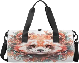 Travel Duffel Bag Watercolor Raccoon Sports Gym Bag for Womens Mens, Waterproof Weekend Overnight Bag Lightweight Carry on Bag for Airplanes Yoga Dance Beach Swim Hospital Holdalls,A-85