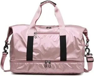 Travel Duffel Bag, Waterproof Gym Bag Weekender Bag for Sports Gym Bag for Women (Pink 46 x 30 x 24 cm)