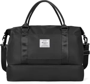 Travel Duffel Bag with Shoes Compartment, Overnight Weekender Bags for Women,Carry on Personal Item Bag，Extra Large