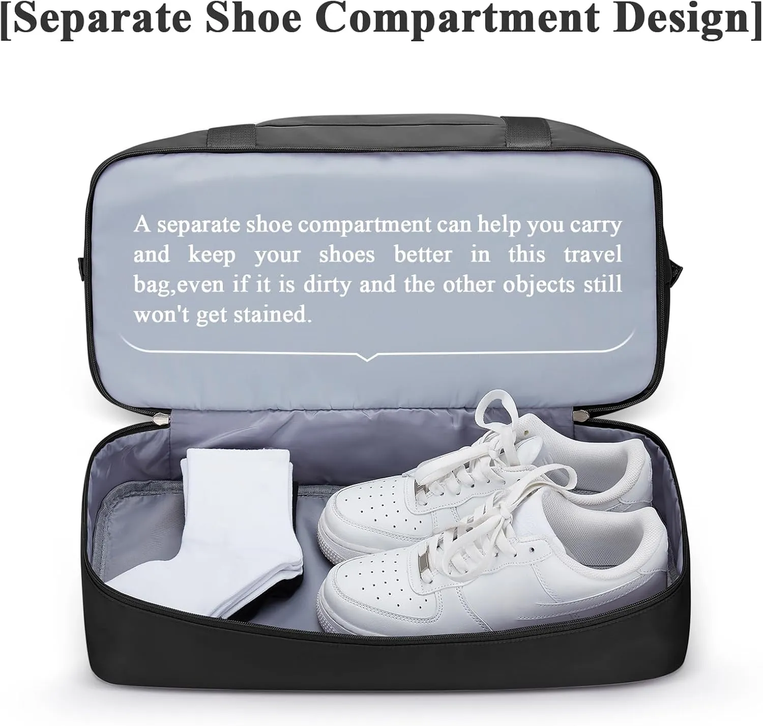 Travel Duffel Bag with Shoes Compartment, Overnight Weekender Bags for Women,Carry on Personal Item Bag，Extra Large