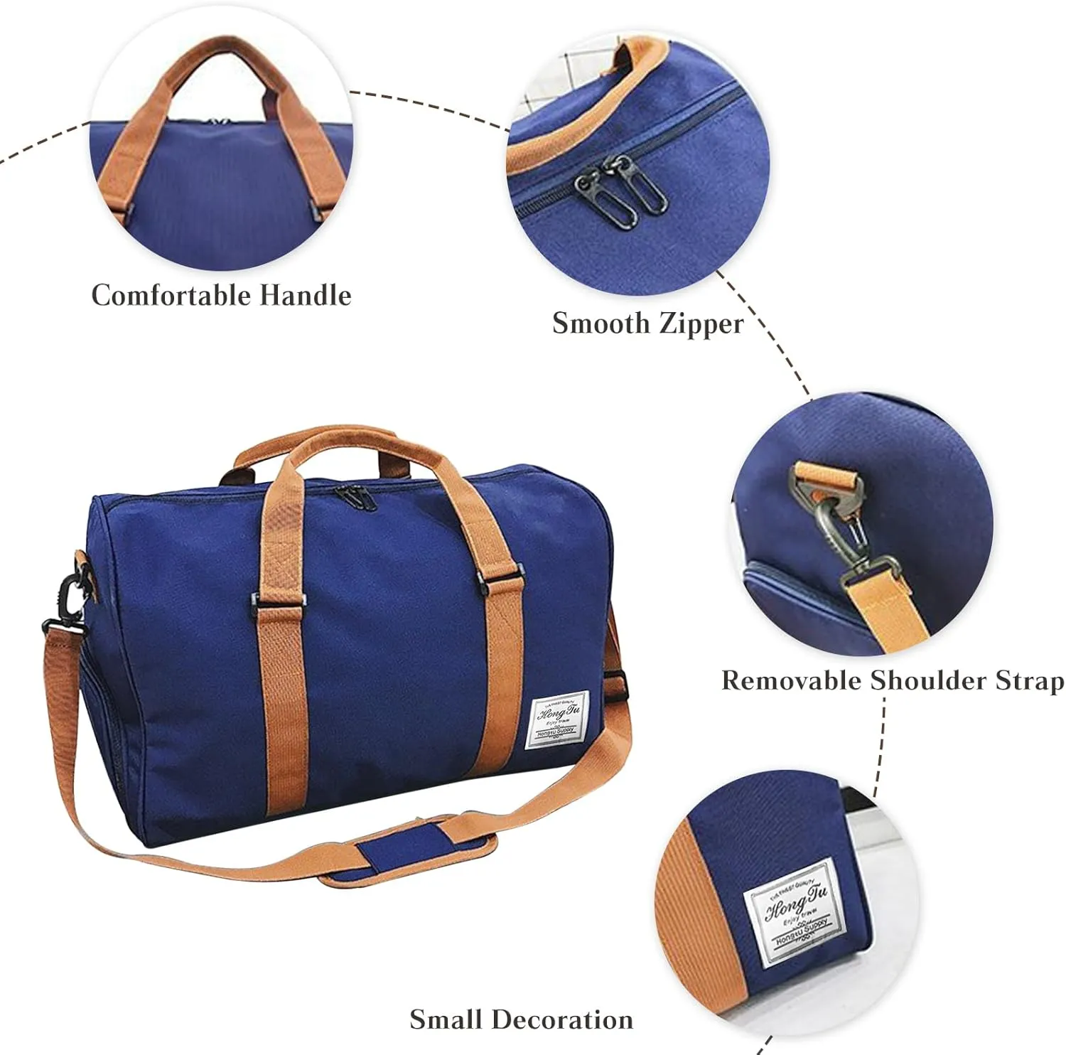 Travel Duffel Bags for Women/Men Sport Duffel Bag Large Gym Tote Bag Weekend Shoulder Bag Overnight Bag Hospital Bag Carry On Luggage with Shoe Compartment for Sport Gym Travel Khaki