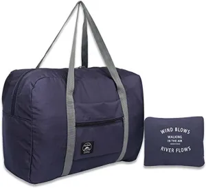 Travel Duffel Bags Lightweight Waterproof Foldable Sports Gym Waterproof Storage Luggage Bag (Dark blue)