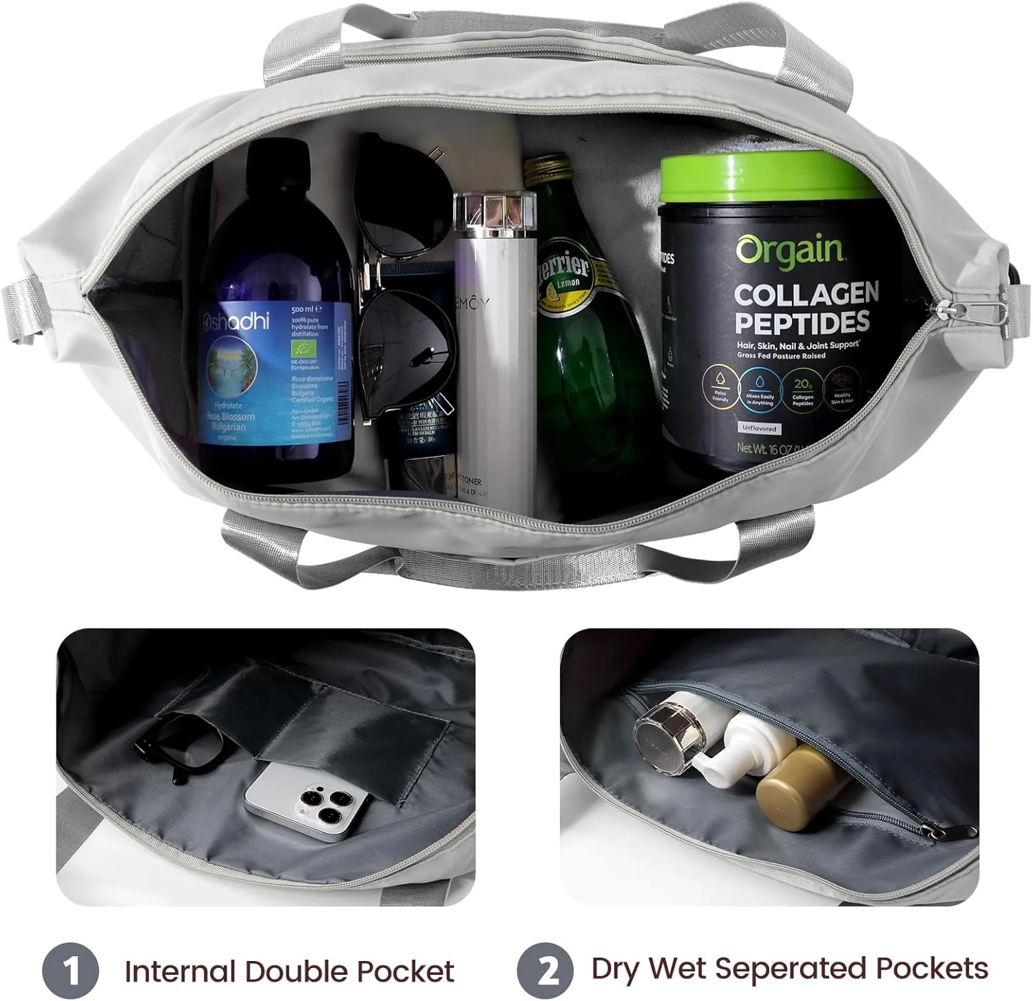 Travel Duffle Bag - Overnight Shoulder Bag for Women, Waterproof Weekender Bag Carry On Tote Bags Tote Gym Bag for Women