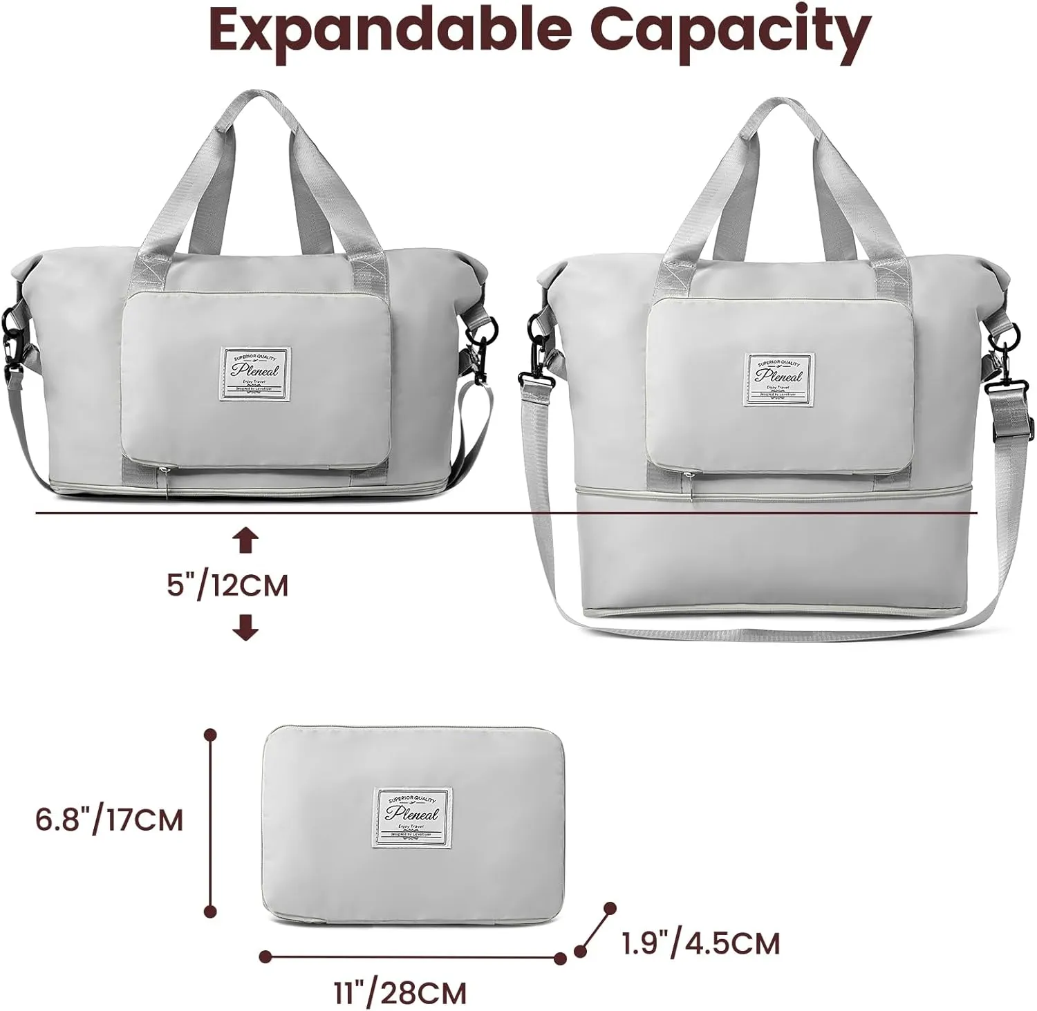 Travel Duffle Bag - Overnight Shoulder Bag for Women, Waterproof Weekender Bag Carry On Tote Bags Tote Gym Bag for Women