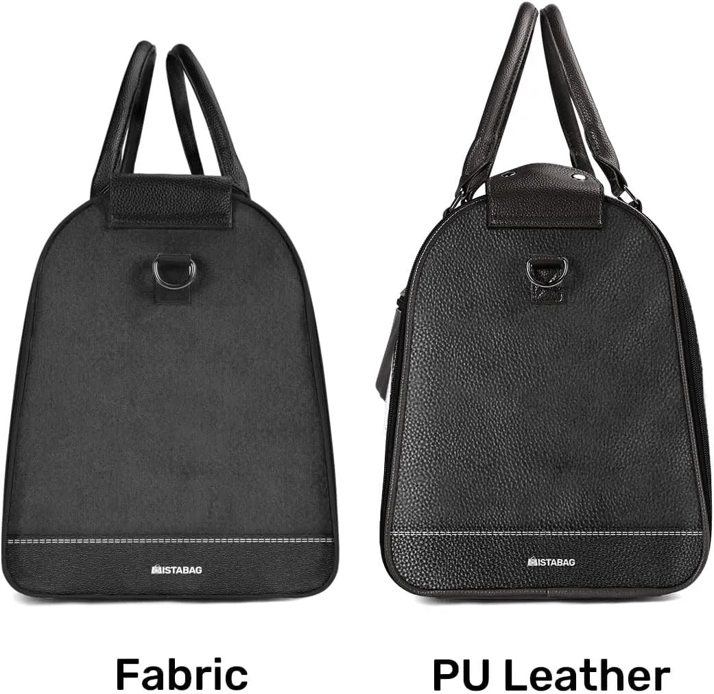 Travel Duffle Bag - Personalized Leather Foldable Travel Bag First Bump, Gifts For Dad, Mom On Father's Day, Christmas, Birthday (Fabric, Not All Those Who Wander Are Lost Brown)