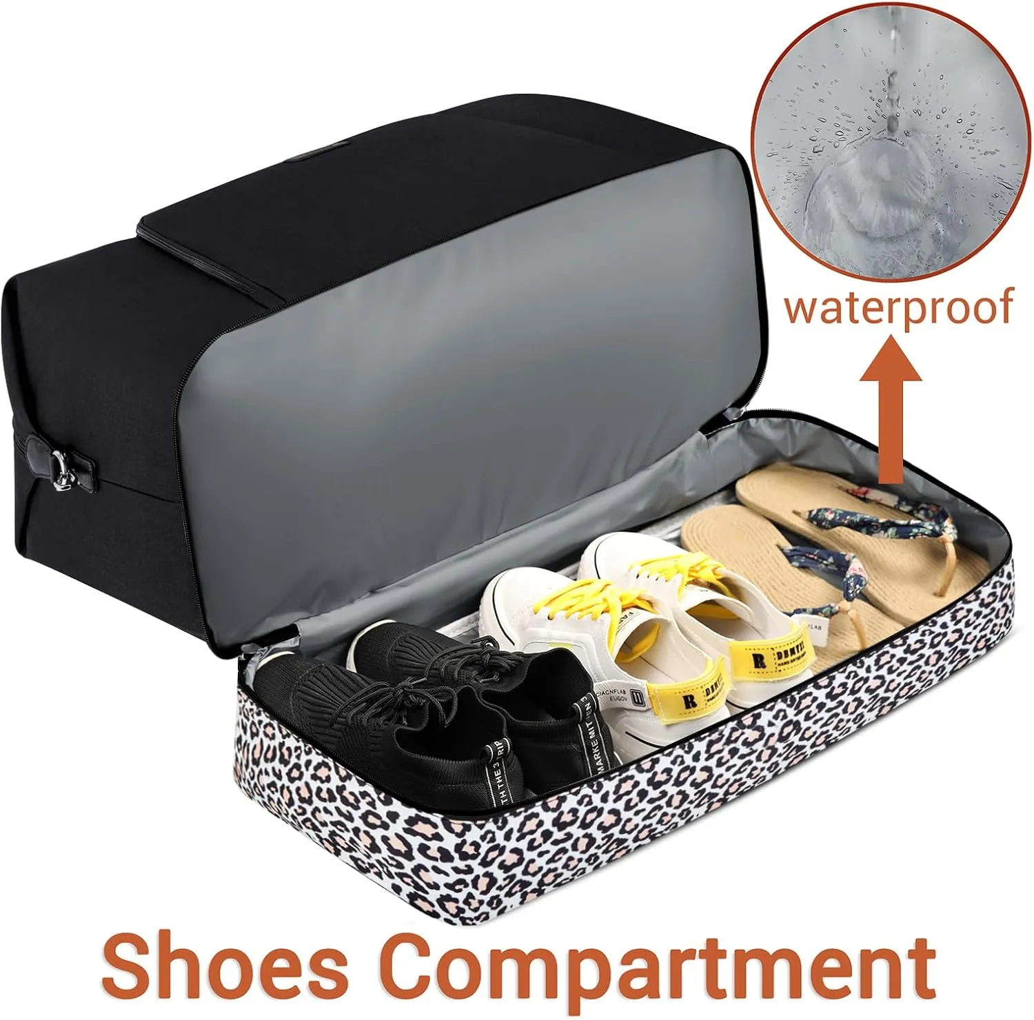 Travel Weekender Bag for Women, Overnight Bag with Shoe Compartment, Oversized Travel Duffel Bag Carry On Tote with Trolley Sleeve 21" for Weekend Travel Business Trip