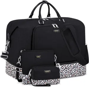 Travel Weekender Bag for Women, Overnight Bag with Shoe Compartment, Oversized Travel Duffel Bag Carry On Tote with Trolley Sleeve 21" for Weekend Travel Business Trip